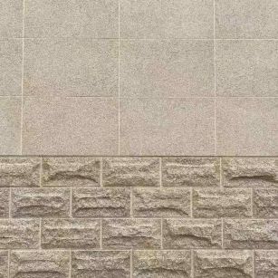 普洱 黄金麻自然面蘑菇石配荔枝面干挂