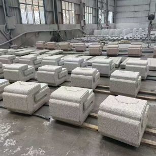 普洱 白麻花岗岩异形加工-石凳，坐凳