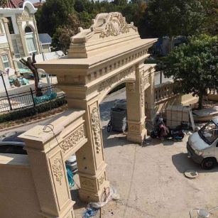 普洱 黄金麻荔枝面花岗岩别墅门楼