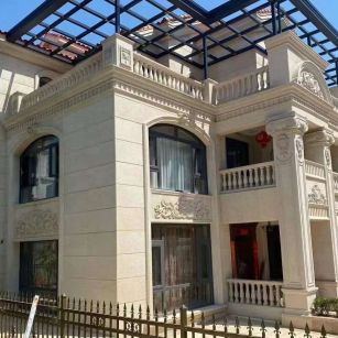 普洱 黄金麻花岗岩荔枝面别墅外墙干挂