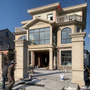 普洱 黄金麻花岗岩荔枝面别墅外墙干挂私家专属