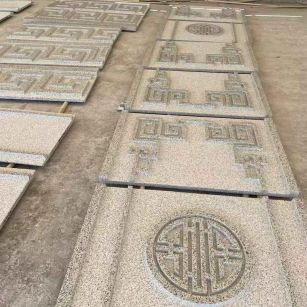 普洱 白麻花岗岩外墙立面雕刻板