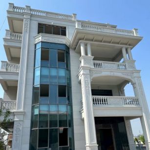 普洱 白麻花岗岩别墅外墙干挂效果展示