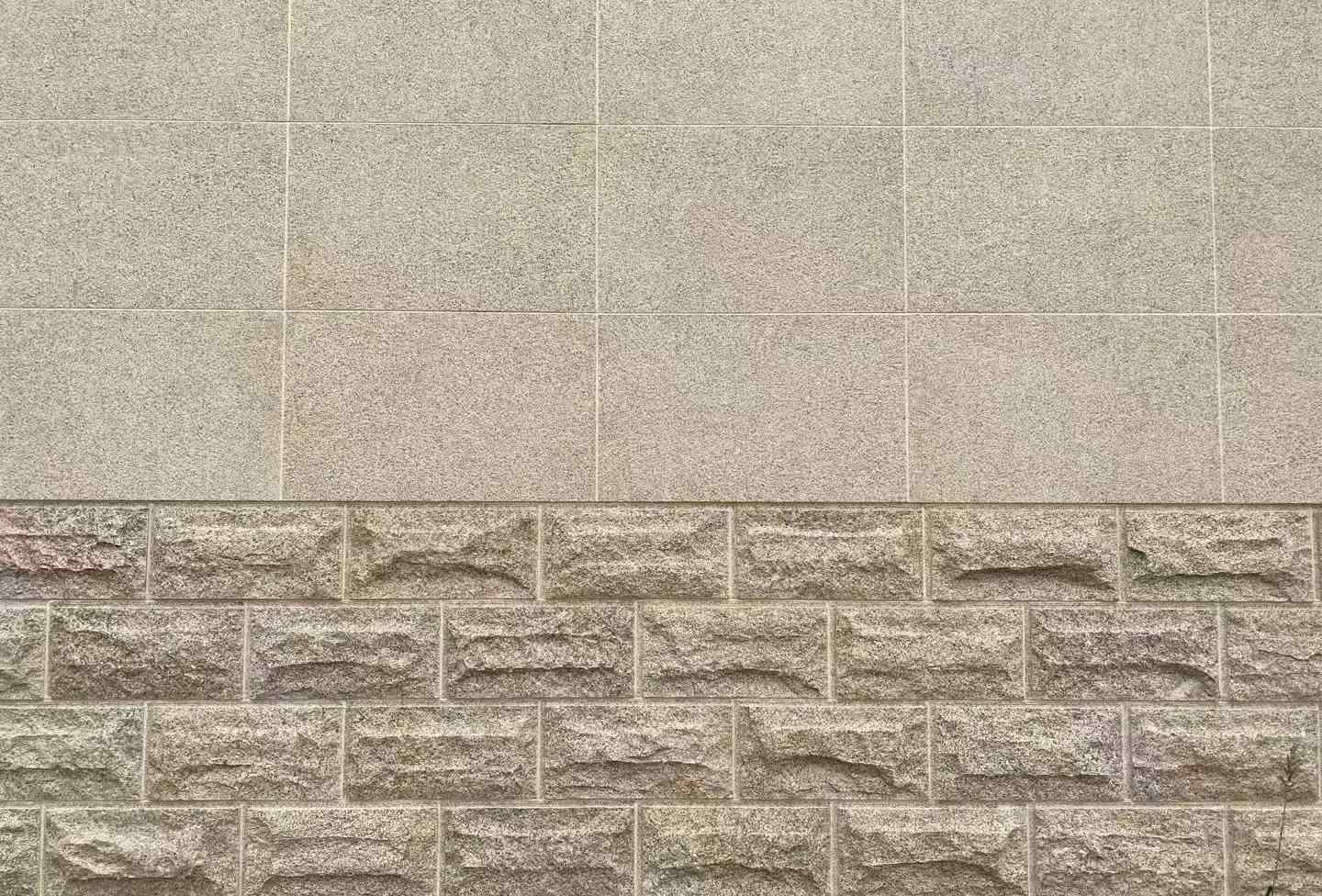 普洱 黄金麻自然面蘑菇石配荔枝面干挂