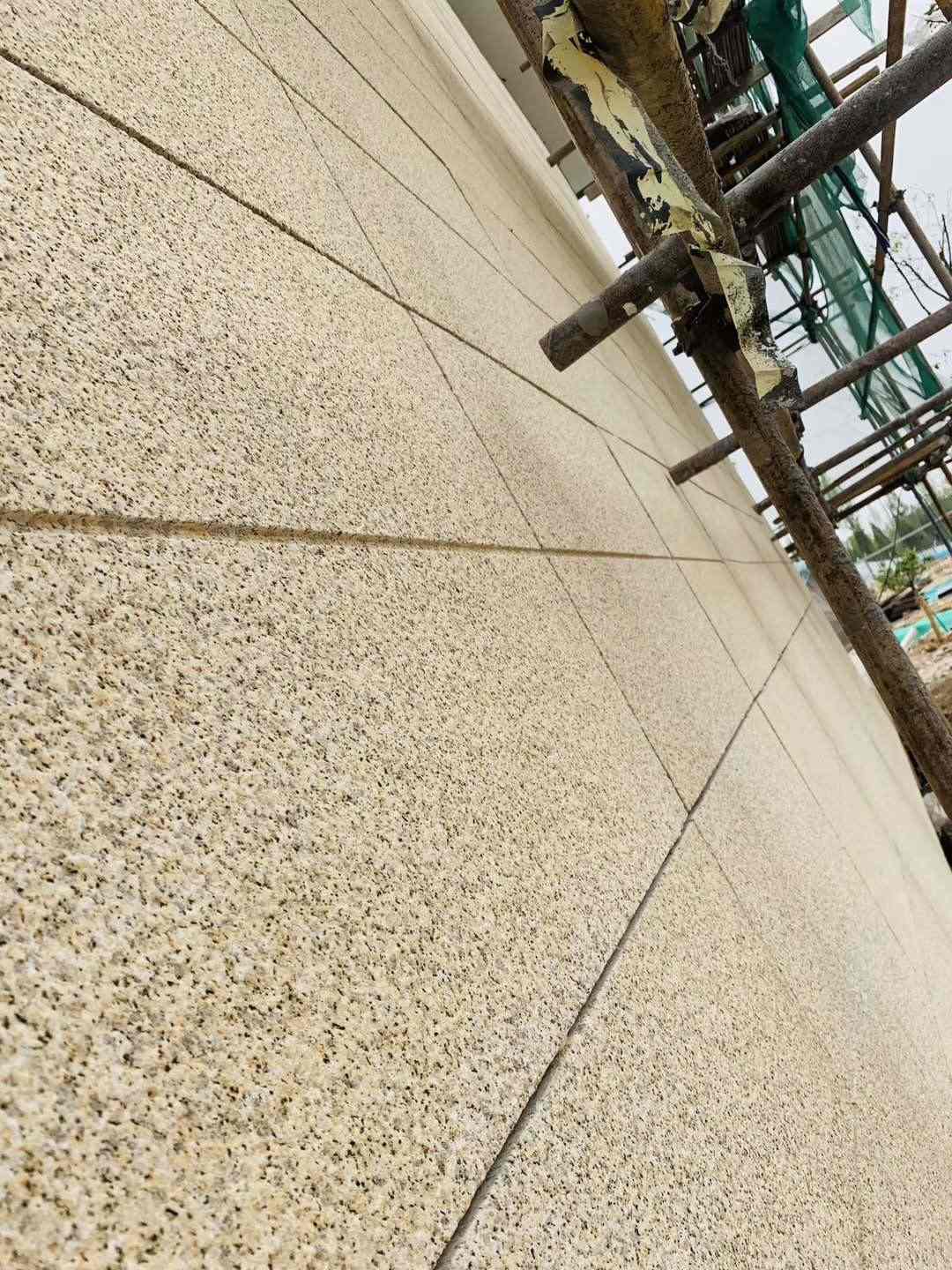 普洱 黄金麻花岗岩荔枝面外墙干挂石材效果示例