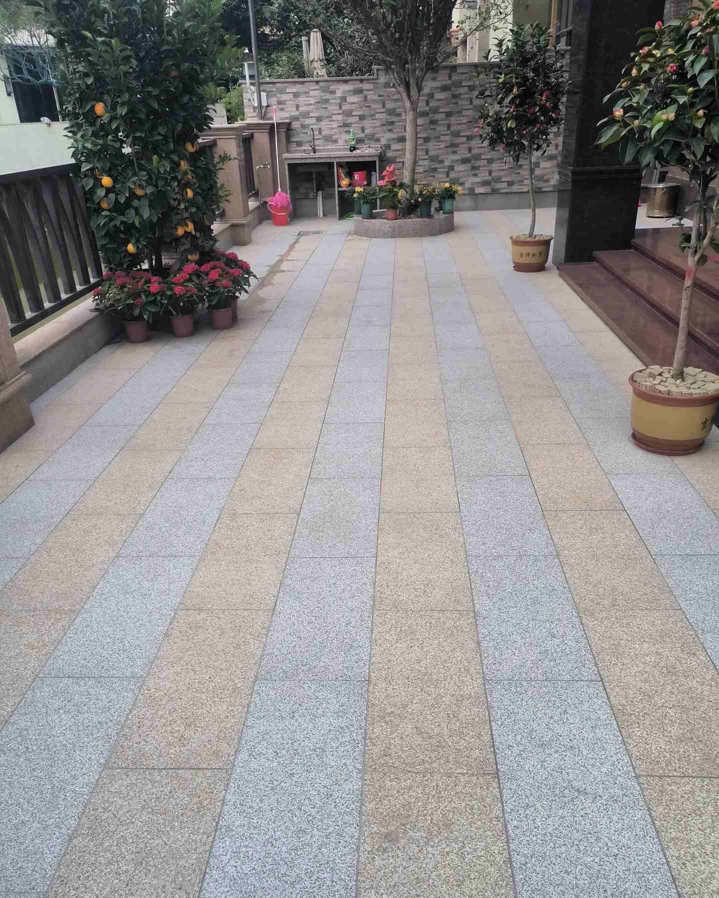 普洱 黄金麻白麻荔枝面庭院铺装展示