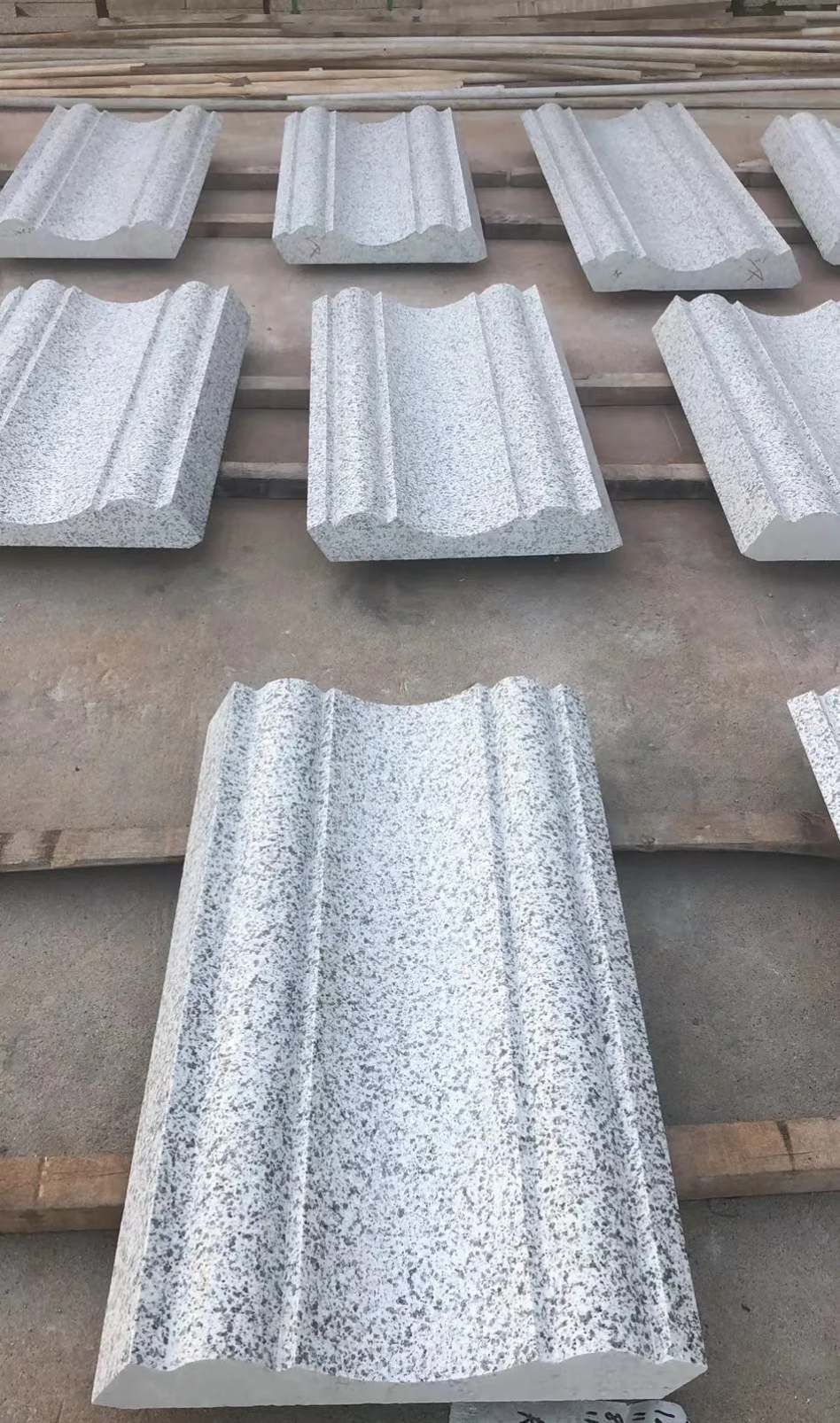 普洱 白麻花岗岩光面别墅线条