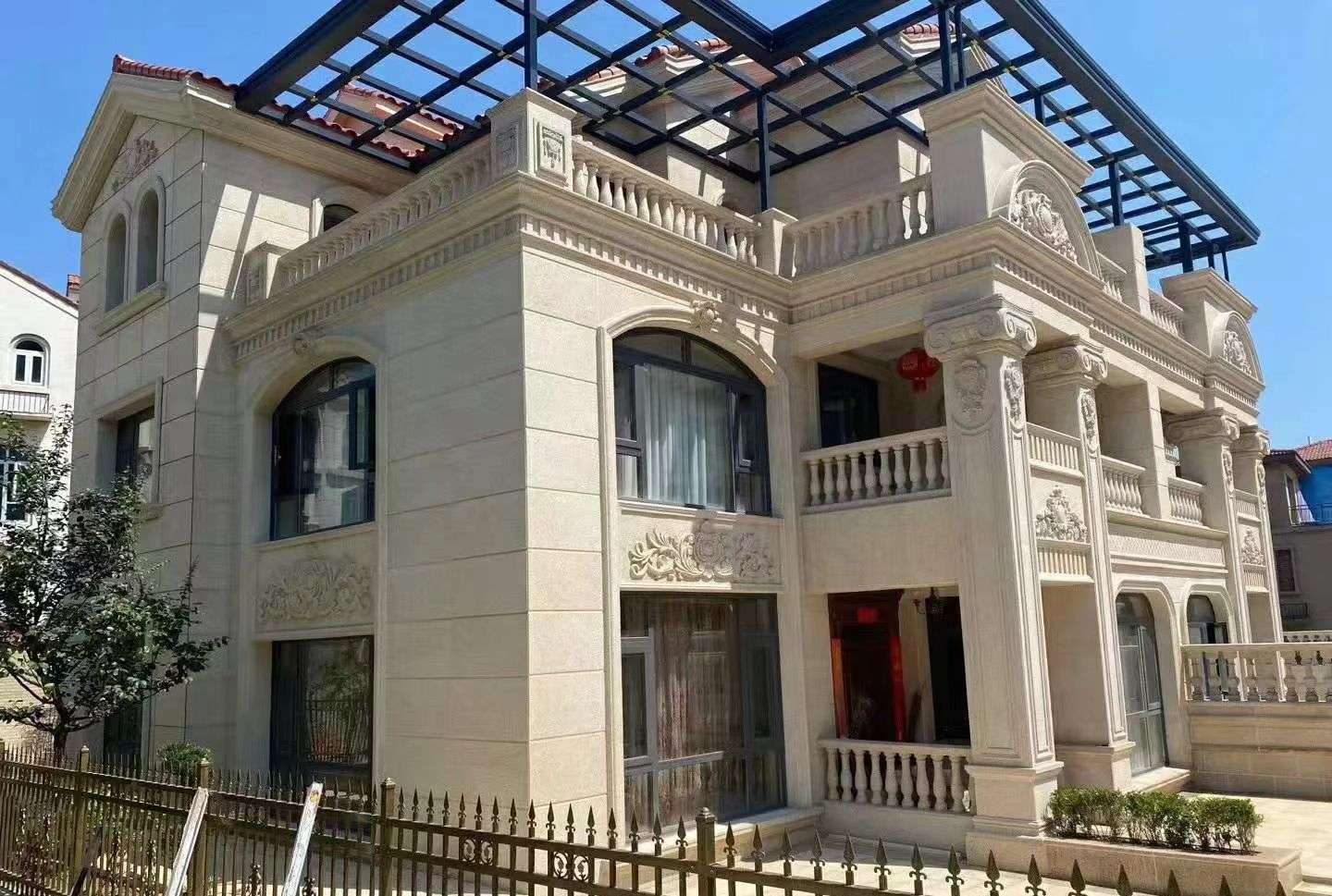 普洱 黄金麻花岗岩荔枝面别墅外墙干挂